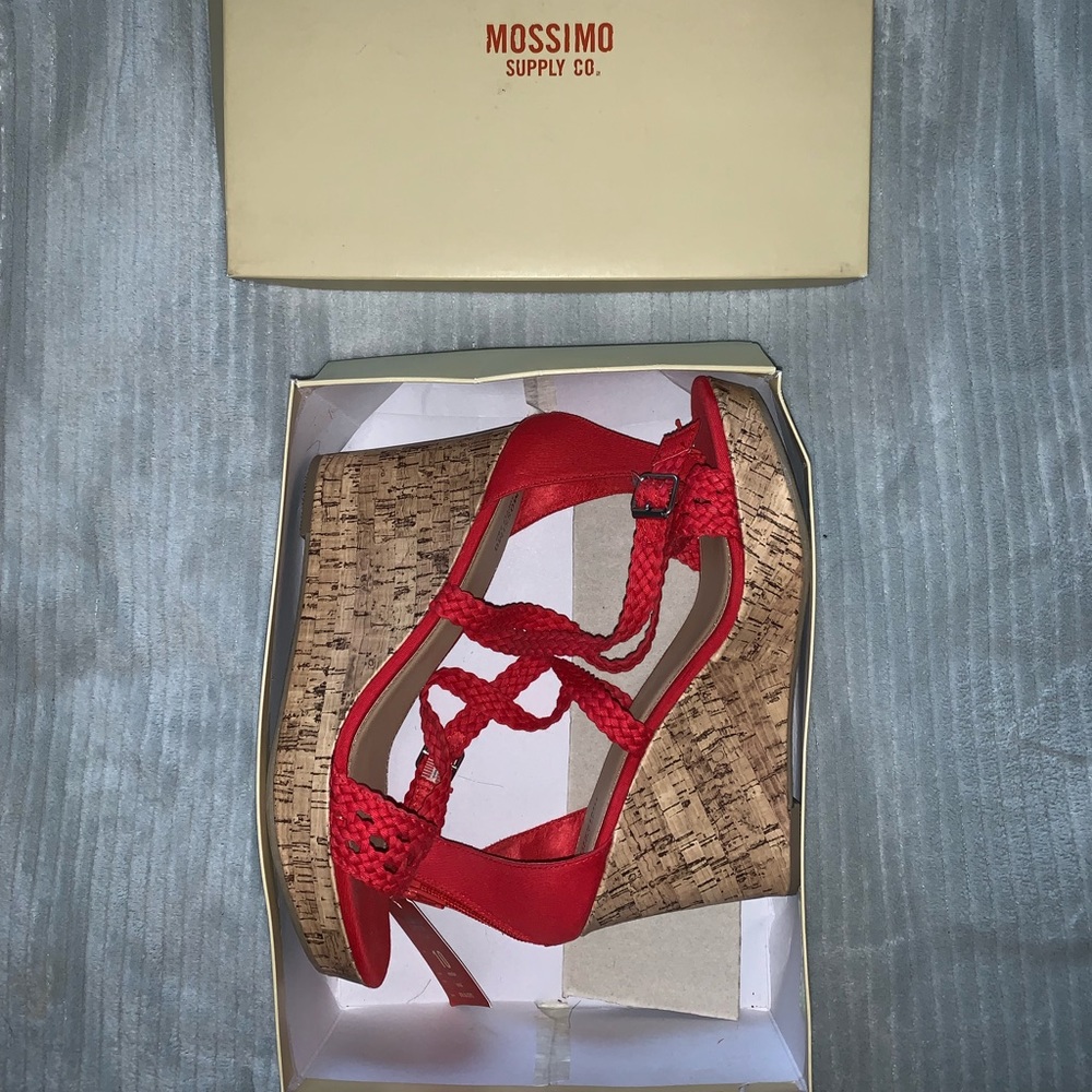 Mossimo Supply Co. Wedge Coral Heels